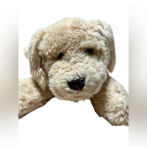 Vintage Aurora A&A Real Plush Labrador Dog 11” Cream Beige Lab Puppy Floppy Toy - Picture 1 of 7